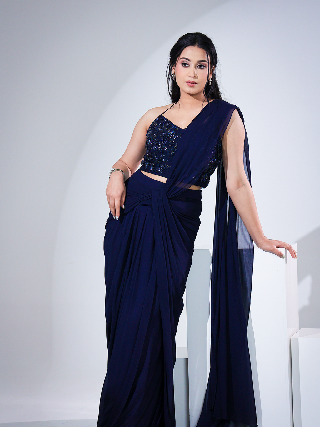 Iraaya Pre-draped Saree Set