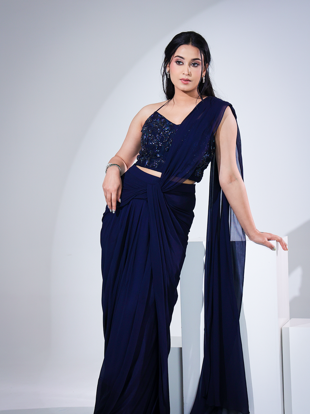 Iraaya Pre-draped Saree Set