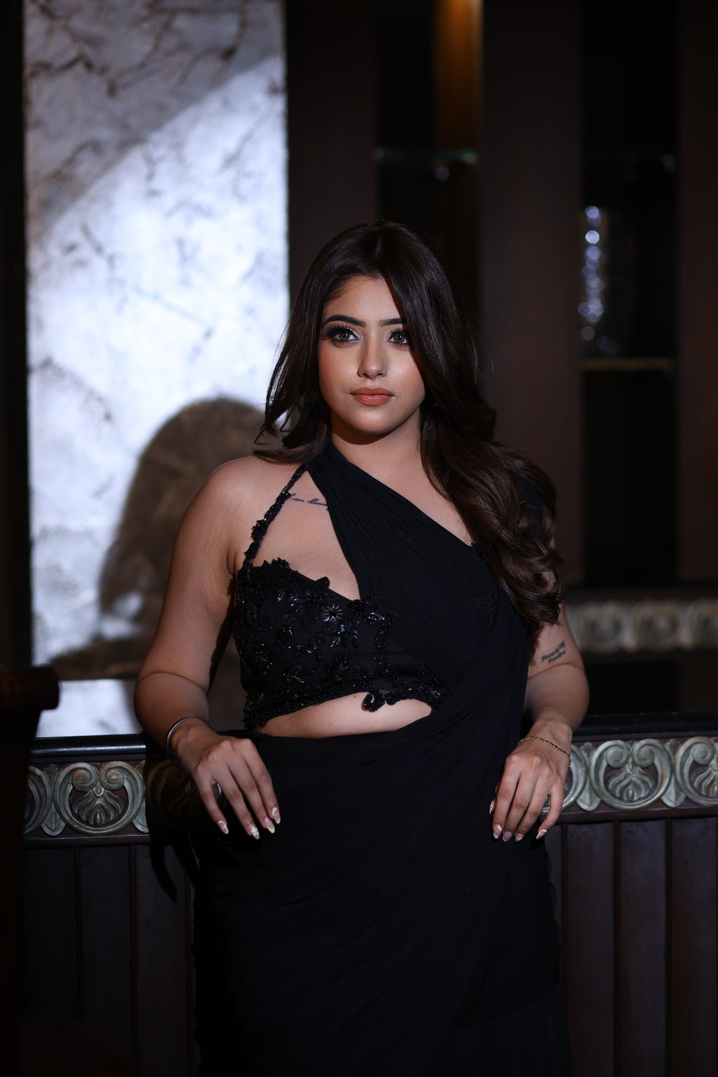 Ruvya Pre-draped Saree Set