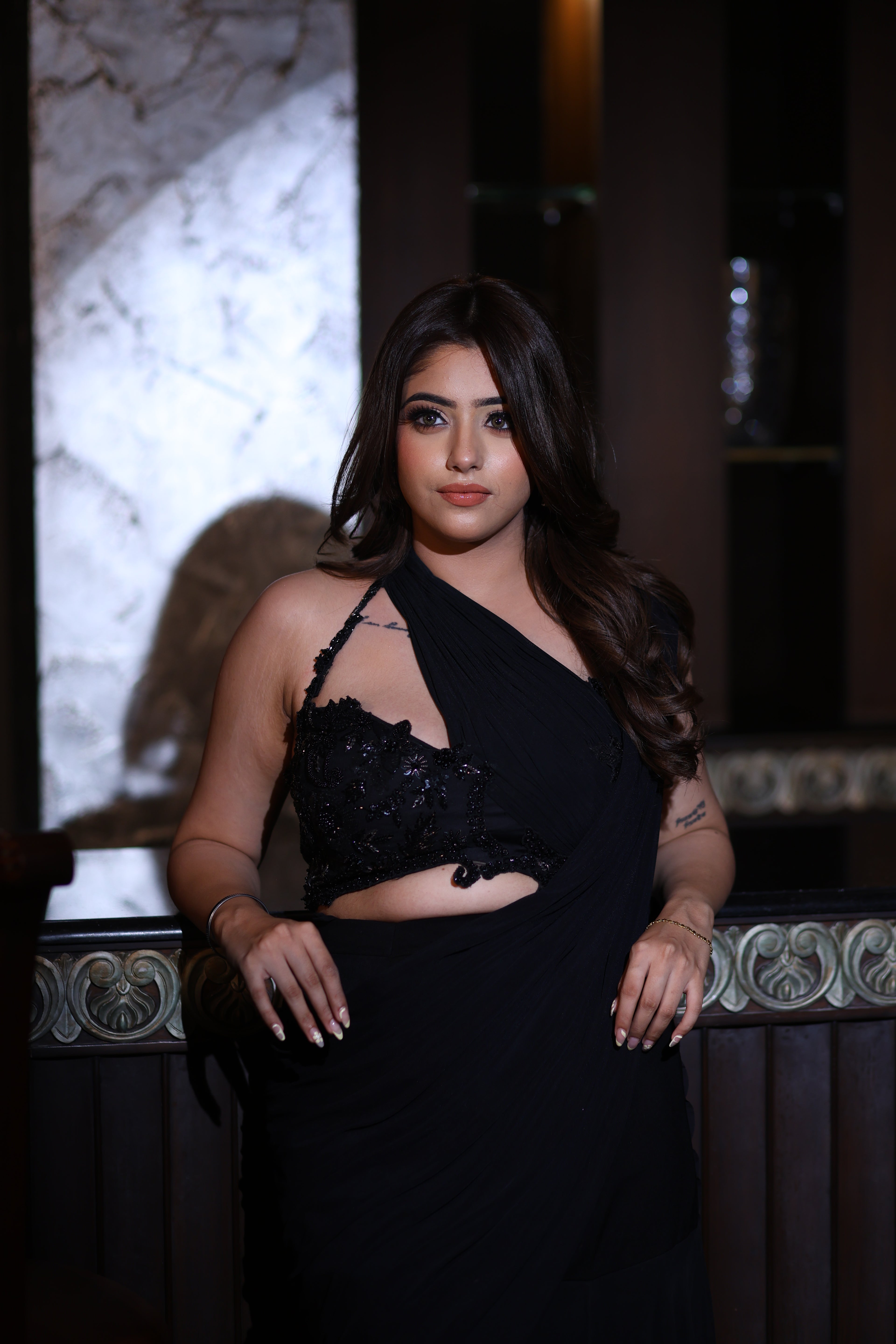 Ruvya Pre-draped Saree Set