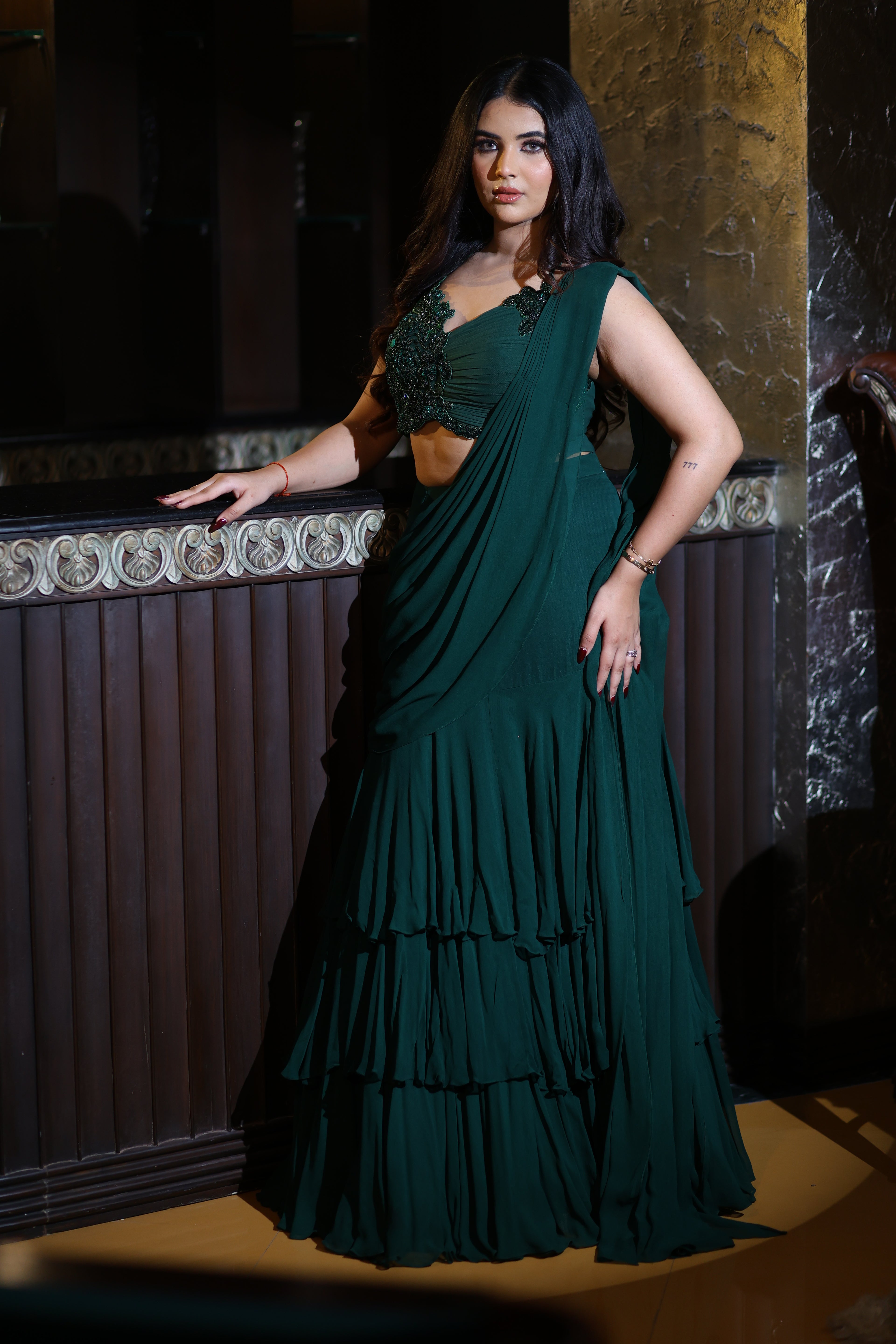 Ishya Pre-draped Saree Set