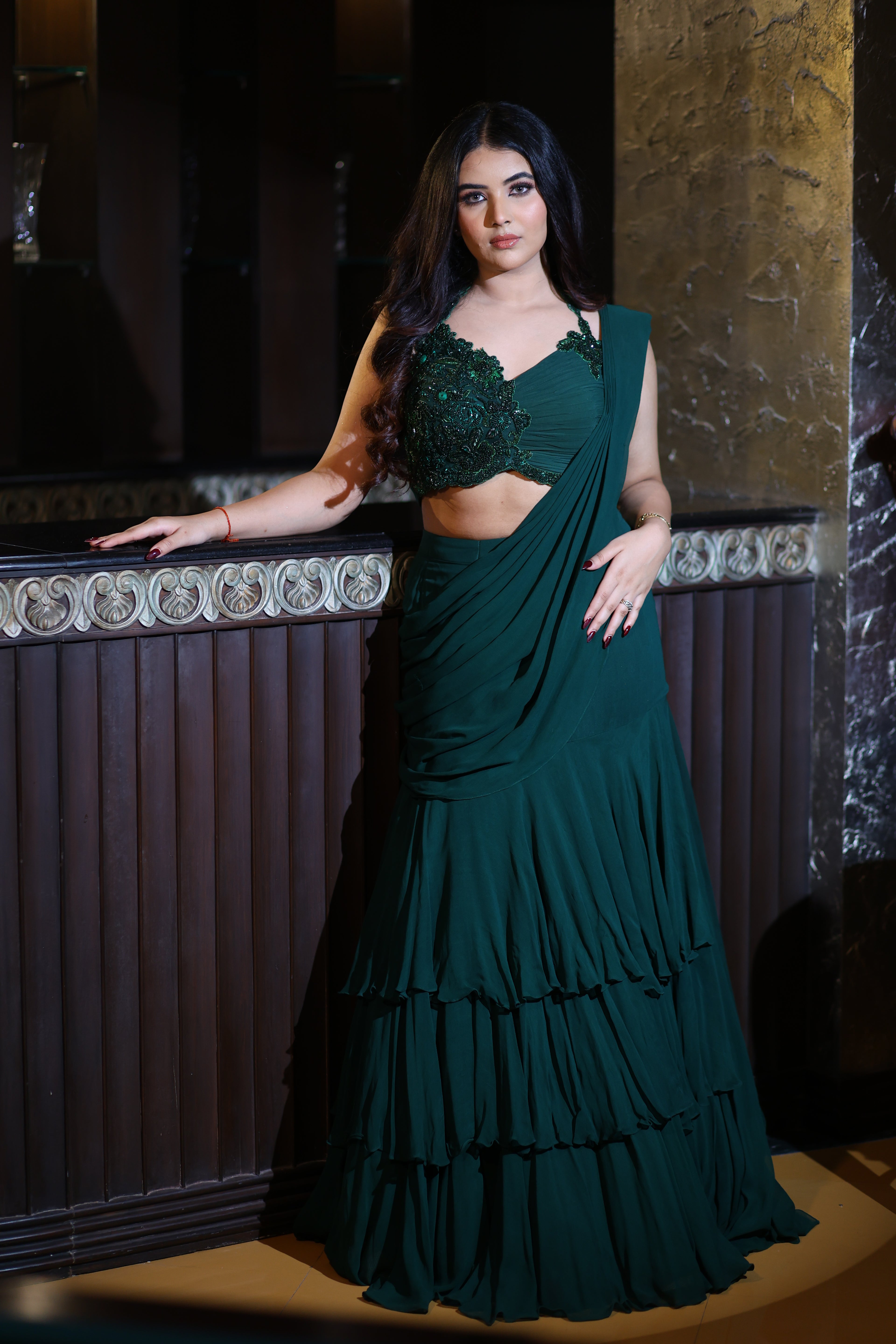 Ishya Pre-draped Saree Set