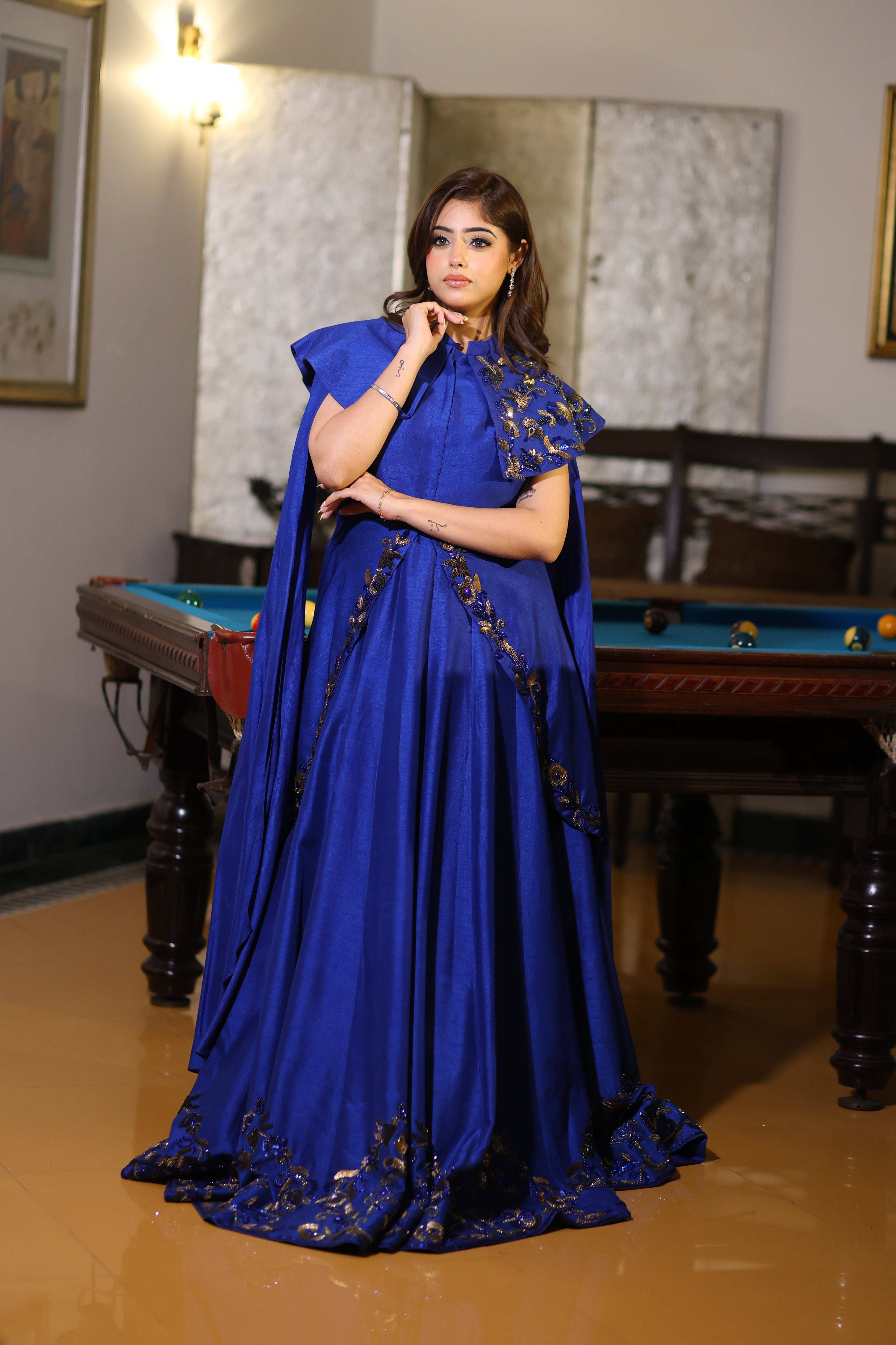 Sitara Anarkali-Cape Set