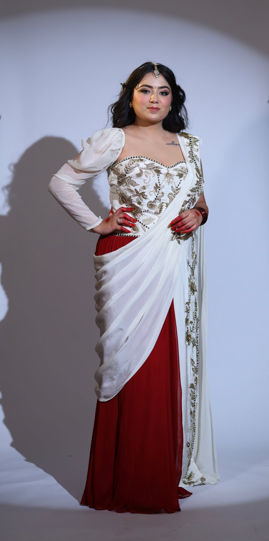 Ziya Pre-draped Saree Set