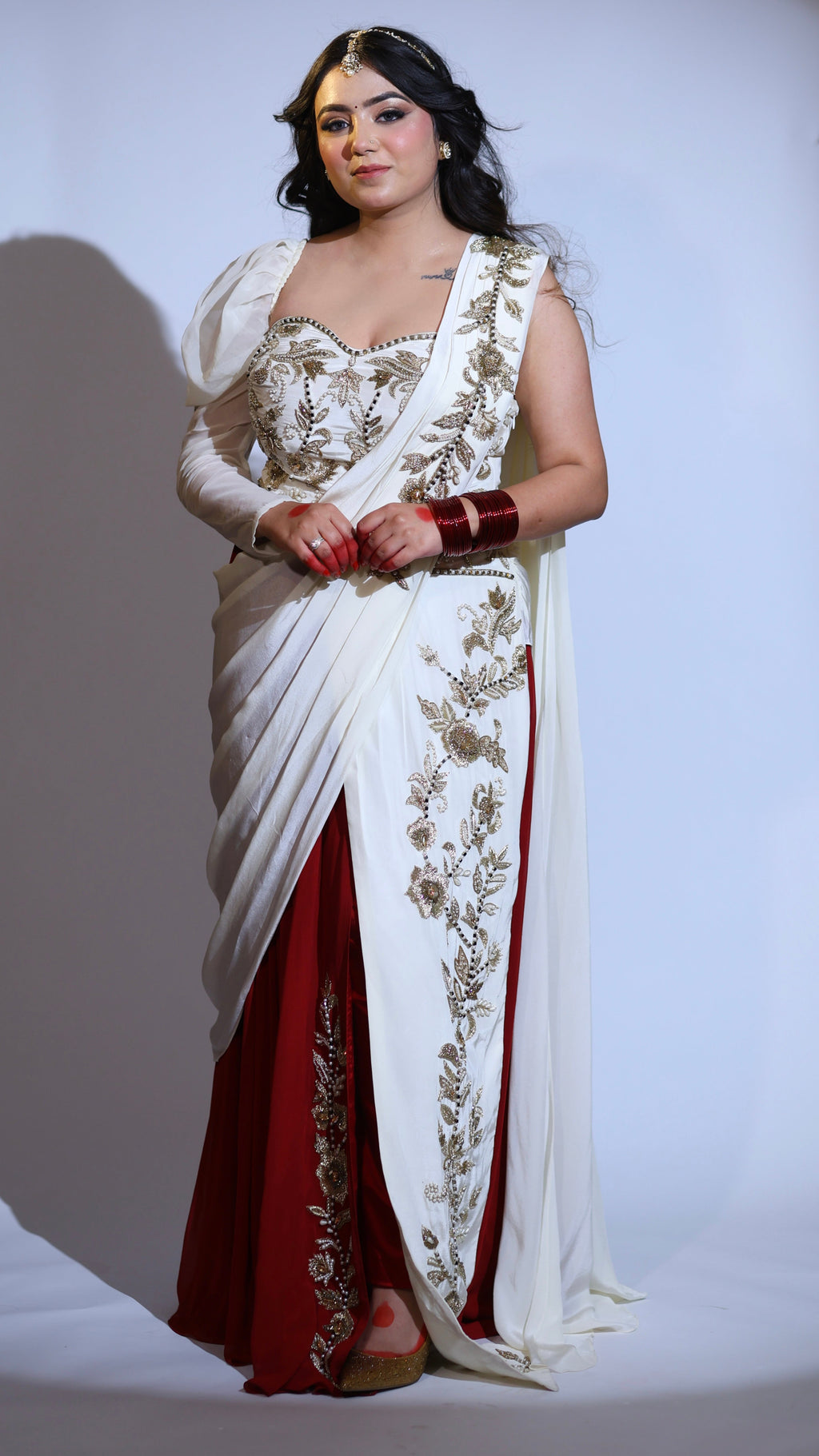 Ziya Pre-draped Saree Set