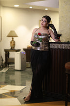 Golden Venom Top Skirt Set