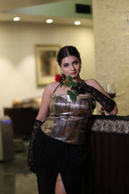 Golden Venom Top Skirt Set