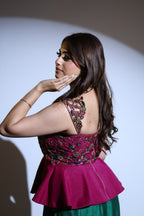 Amara Peplum Top Skirt Set