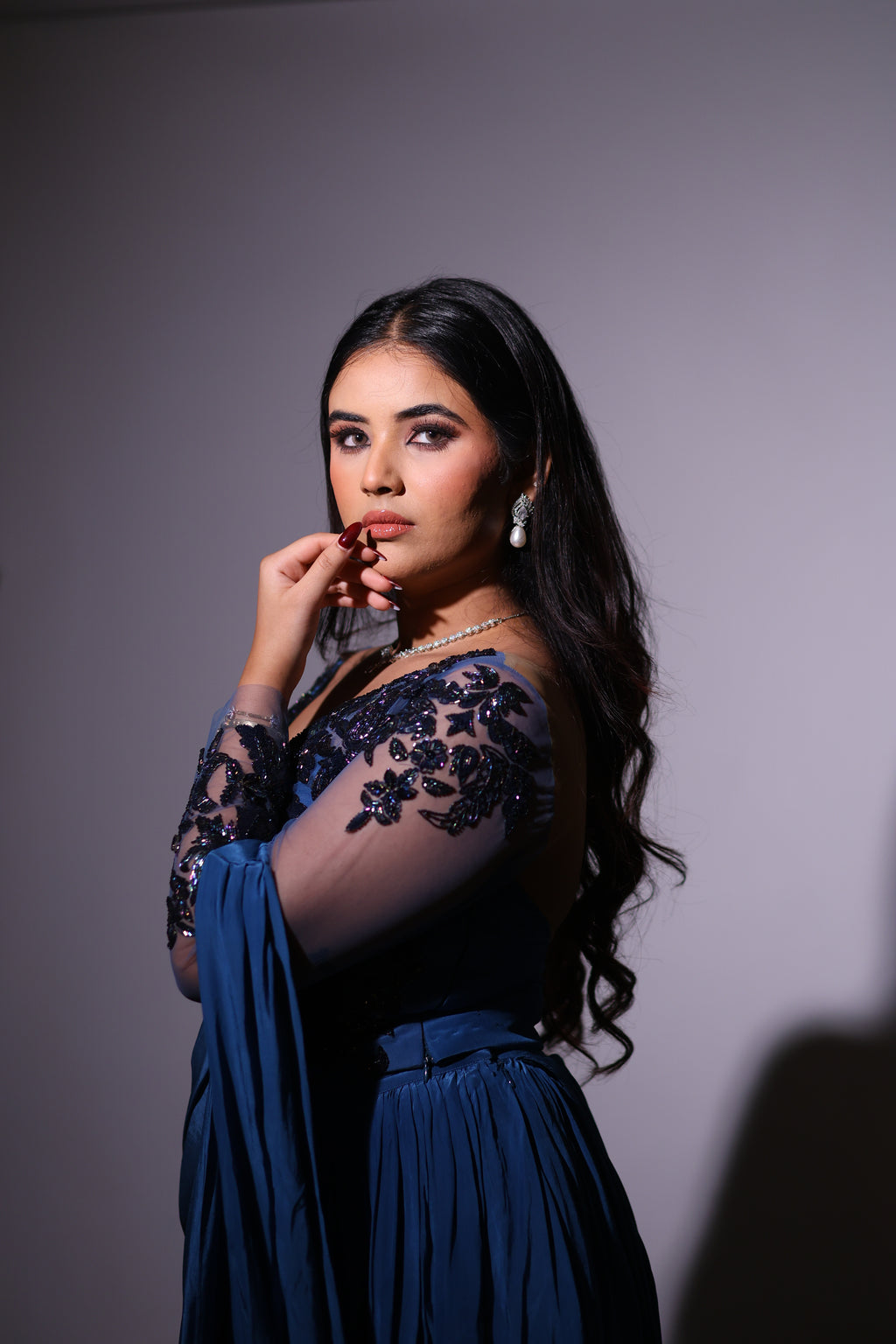 Lyria Pre-draped Saree Set