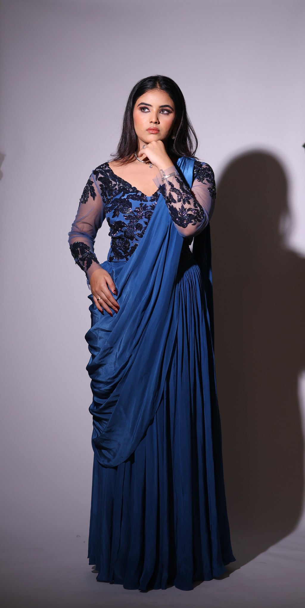 Lyria Pre-draped Saree Set