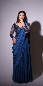 Lyria Pre-draped Saree Set