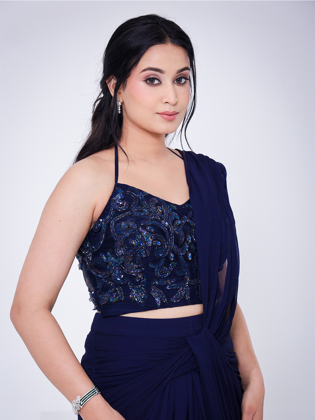 Iraaya Pre-draped Saree Set
