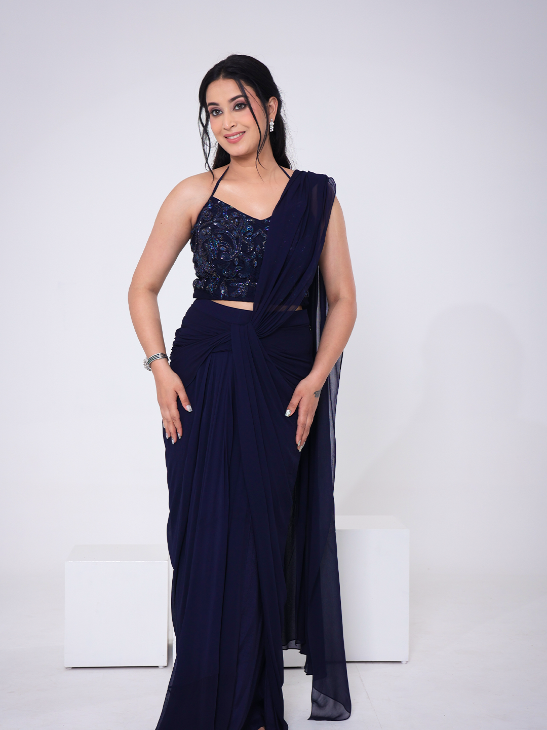 Iraaya Pre-draped Saree Set