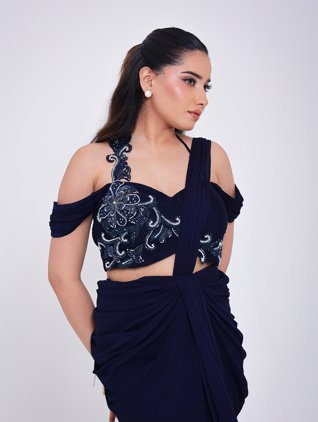 Raiya Pre-draped Saree Set