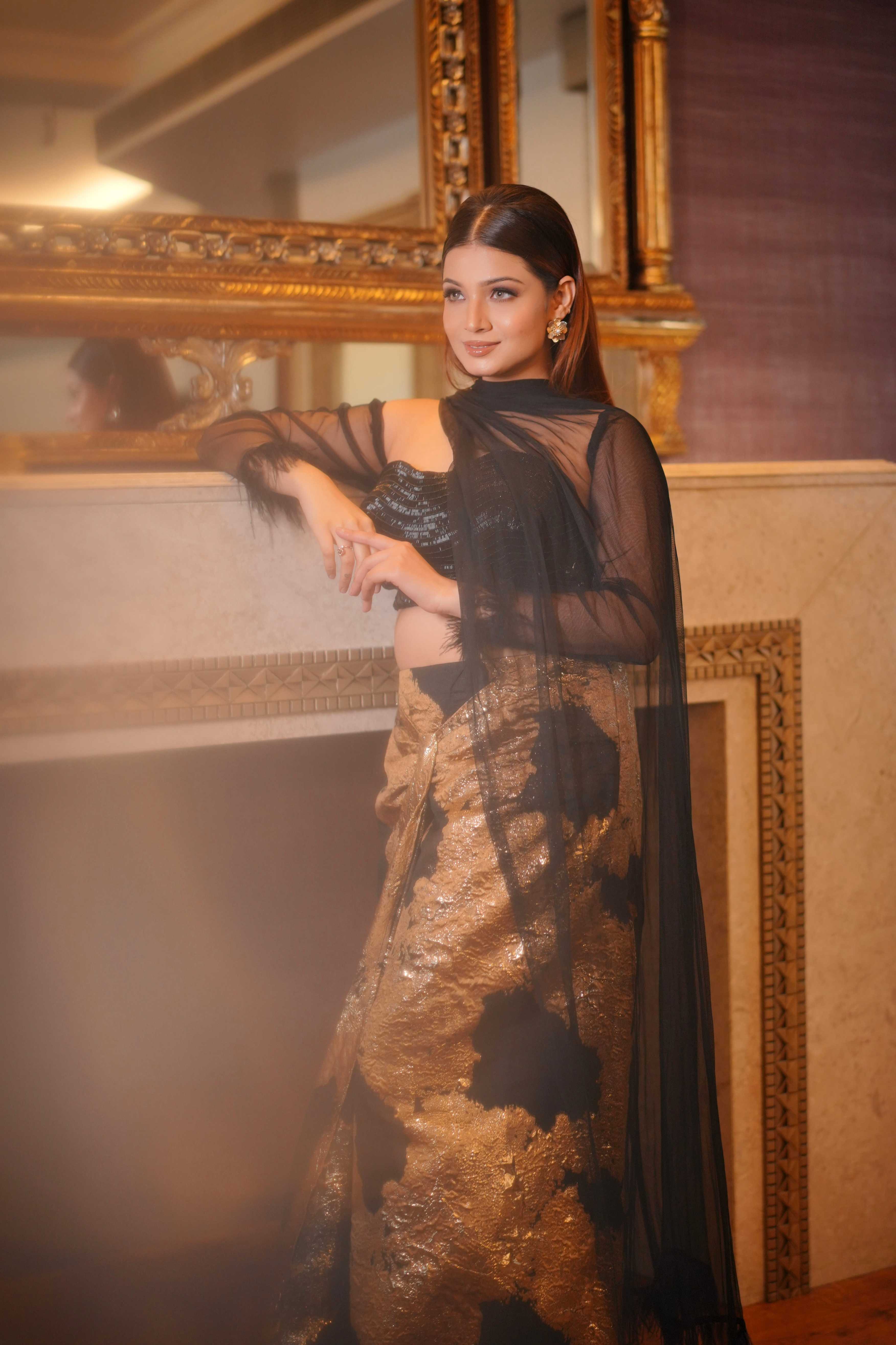 Obsidian Muse Blouse Skirt Set