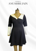 Monochrome Collar Dress