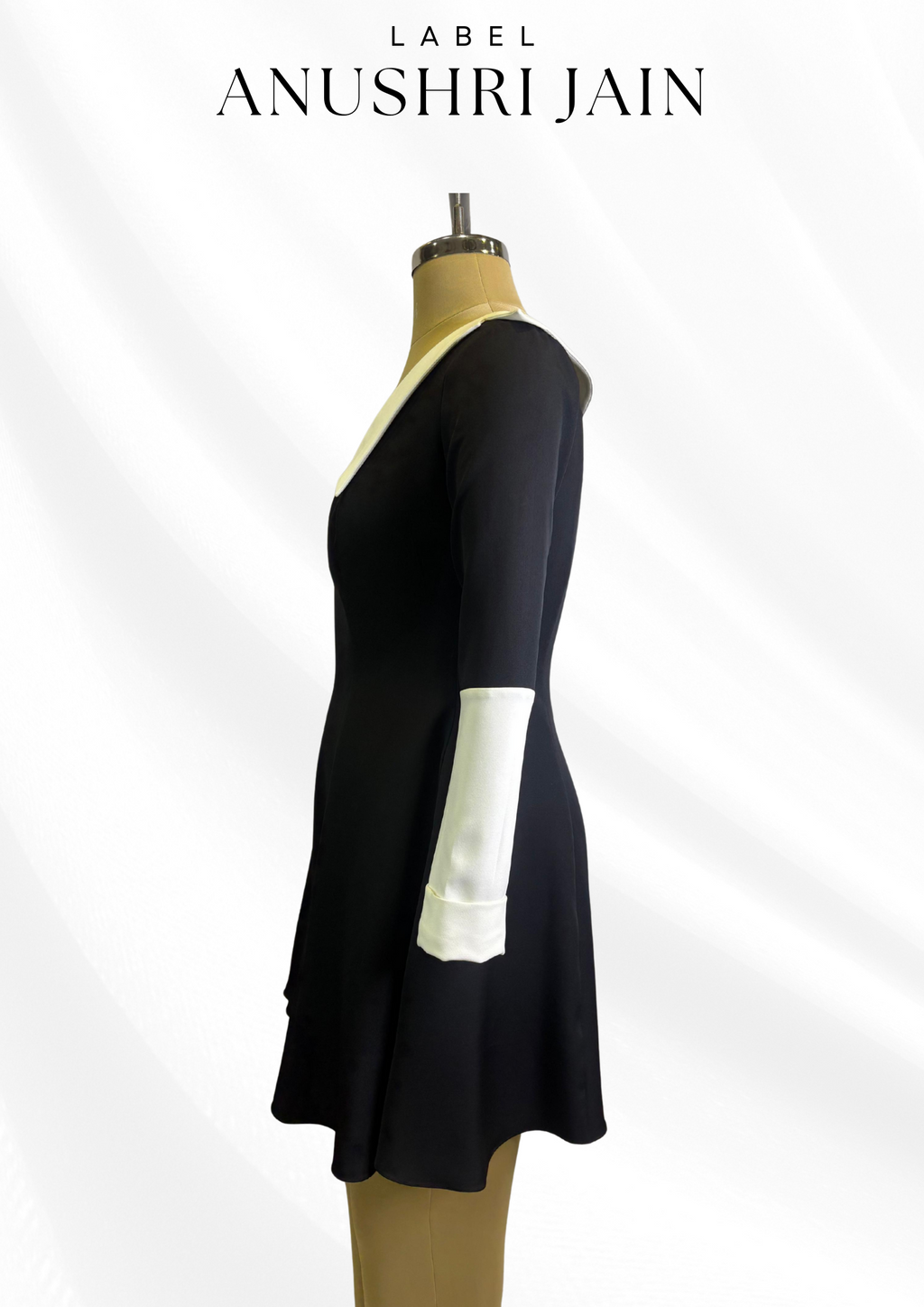 Monochrome Collar Dress