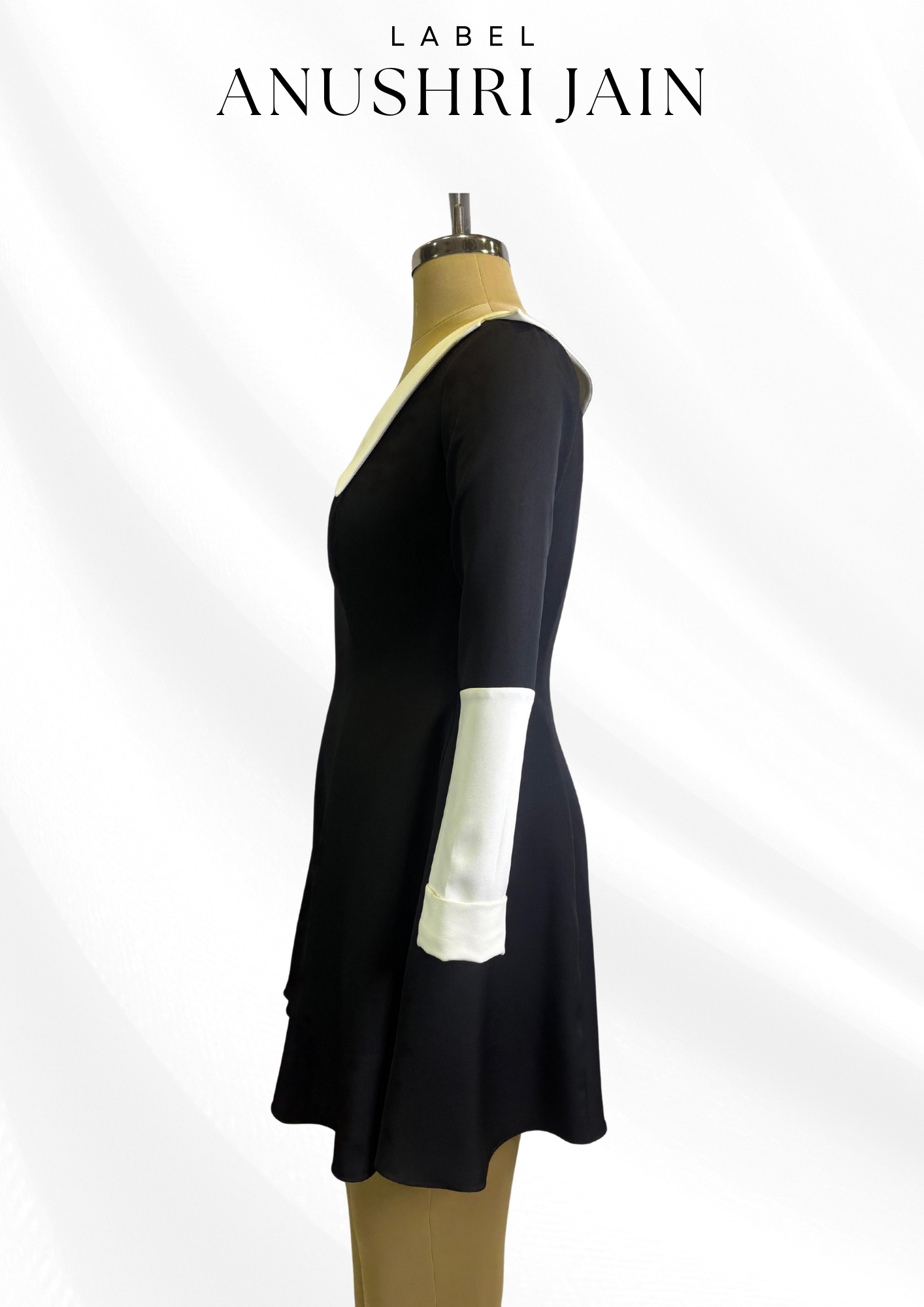 Monochrome Collar Dress