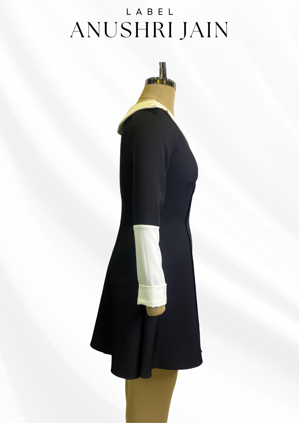 Monochrome Collar Dress