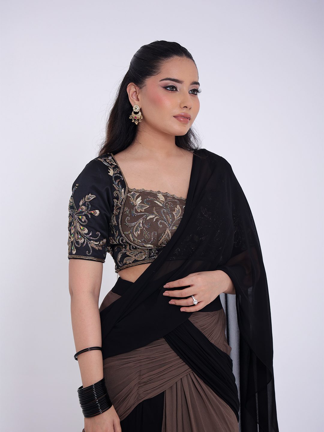 Shaan Pre-draped Saree Set