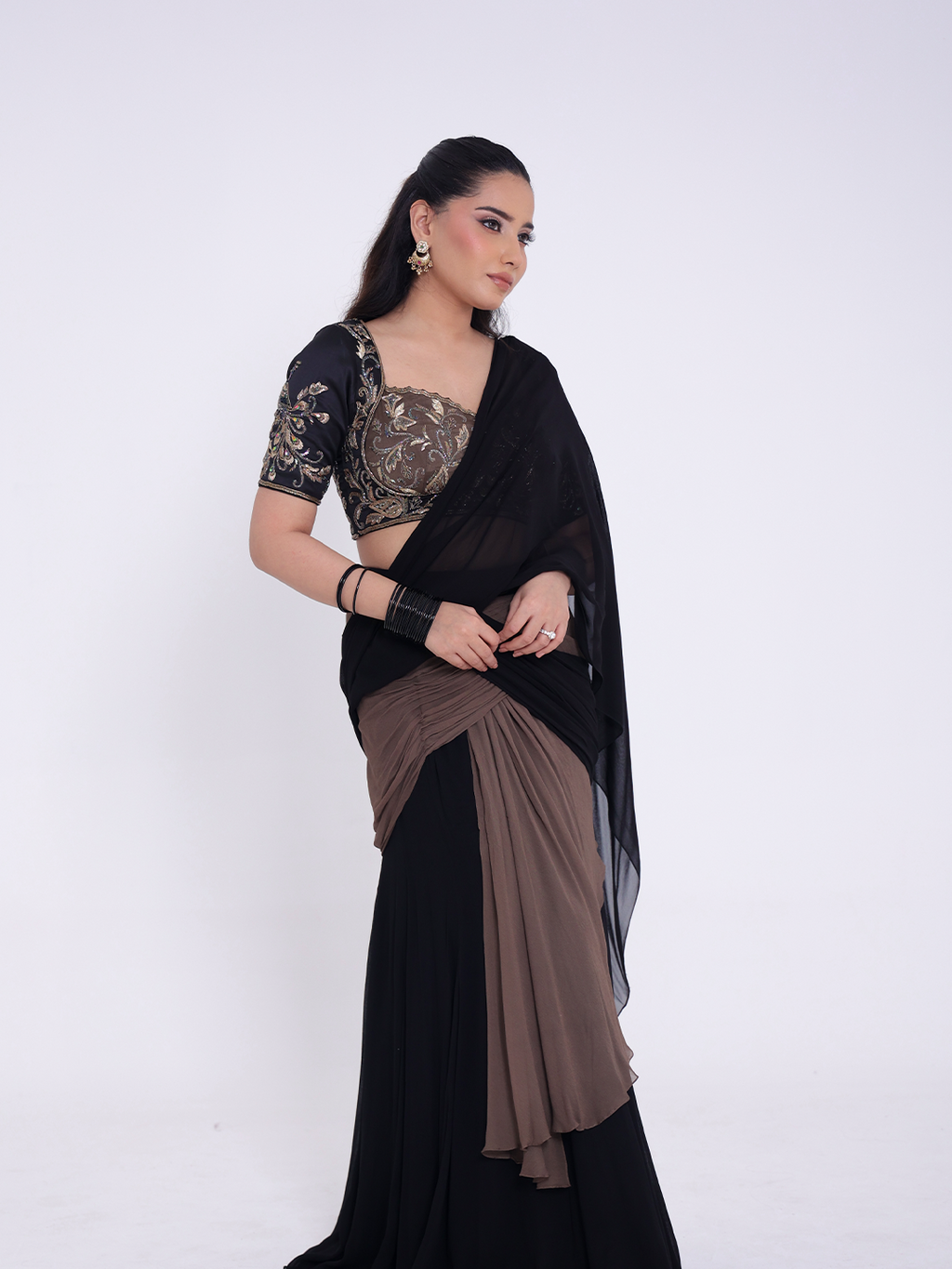 Shaan Pre-draped Saree Set